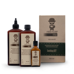 Набор трихологической косметики для чувствительной кожи головы Soothing Kit 50 дней #Barba Italiana